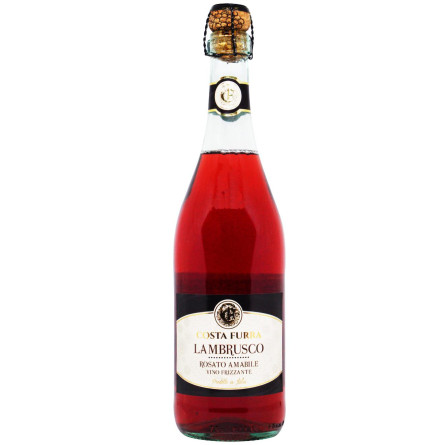 Вино ігристе Costa Furra Lambrusco Rosato Amabile рожеве напівсолодке 8% 0,75л