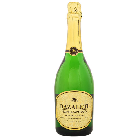 Вино ігристе Bazaleti біле напівсолодке 12% 0,75л