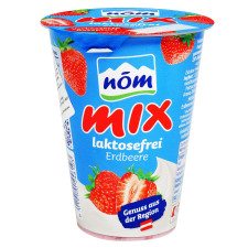 Йогурт Nom Mix зі шматочками полуниці без лактози 3,2% 180г mini slide 1