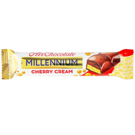 Шоколад молочный Millennium пористый с вишневой начинкой 27г