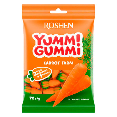 Цукерки Roshen Yummi Gummi Carrot Farm 70г