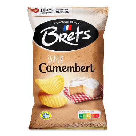 Чипси Bret's картопляні зі смаком сиру камамбер slide 1