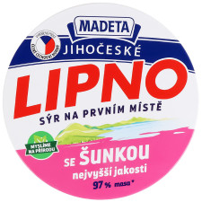 Сир плавлений Madeta Lipno з шинкою 8шт*17,5г mini slide 1