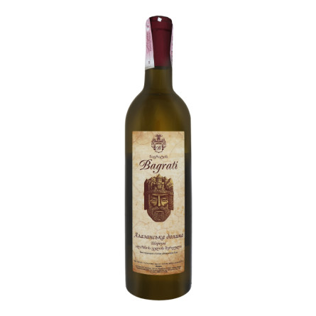Вино Bagrati Алазанская долина белое полусладкое 9-13% 0.75л