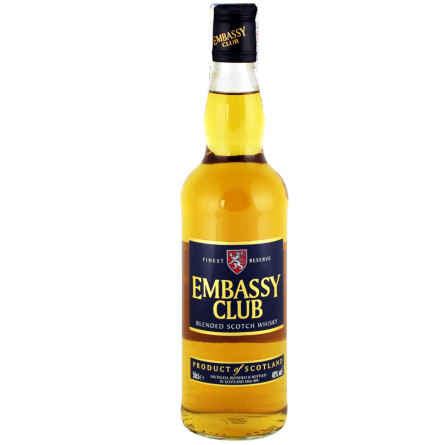 Виски Embassy Club 40% 0,5л