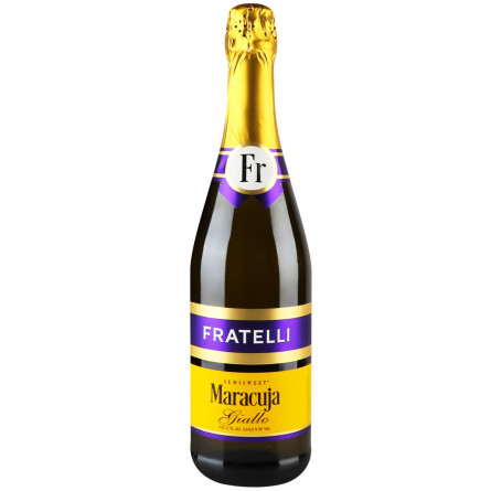 Напиток винный игристый Fratelli Giallo Мaracuja белый полусладкий 6-6,9% 0,75л