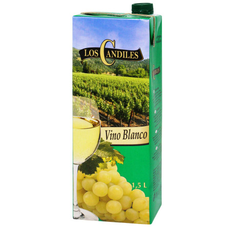 Вино Los Candiles белое сухое 1,5л