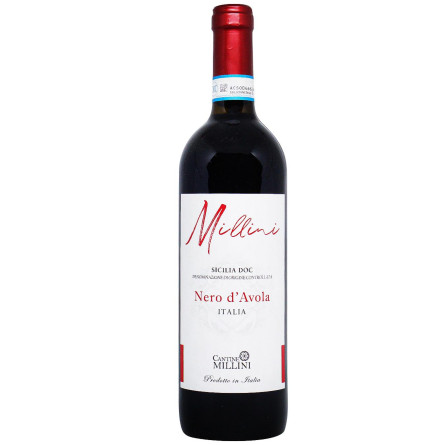 Вино Millini Nero D'Avola Sicilia DOC красное сухое 13% 0,75л