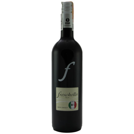 Вино Freschello Rosso червоне напівсолодке 10,5% 0,75л