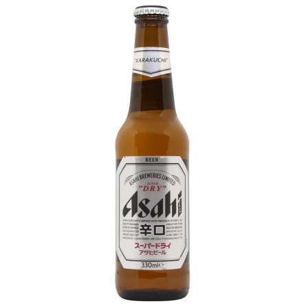 Пиво Asahi Super Dry светлое 5,2% 0,33л slide 1