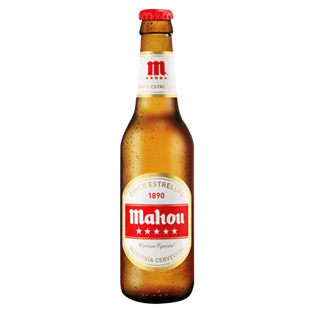 Пиво Mahou 5 Estrellas світле 5,5% 0,33л