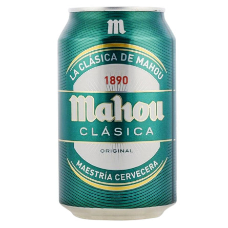 Пиво Mahou Clasica светлое 4,8% 0,33л