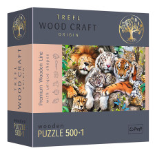 Пазл Trefl Деревянные пазлы Дикие кошки в джунглях 501 mini slide 1