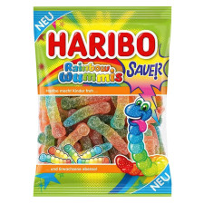 Цукерки Haribo Веселкові хробаки 160г mini slide 1