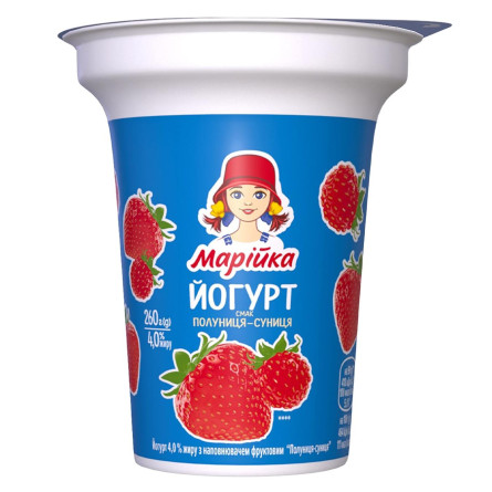 Йогурт Марійка Полуниця-суниця 4% 260г
