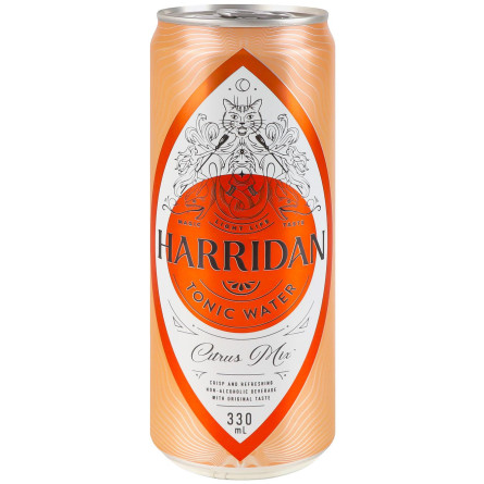Напій безалкогольний Harridan Tonic Water Citrus Mix сильногазований на ароматизаторах 330мл