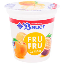 Йогурт Bauer Fru Fru Персик-Маракуйя 0,1% 150г mini slide 1