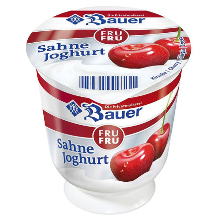 Крем-йогурт Bauer Fru Fru вишня 10% 150г