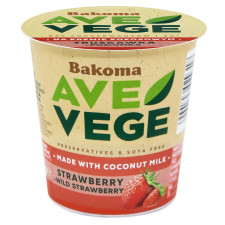 Продукт йогуртовий кокосовий Bakoma Аve Vege Полуниця-суниця 6,1% 150г mini slide 1