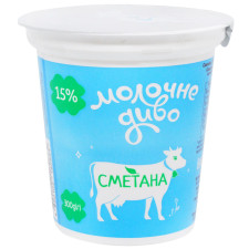 Сметана Молочне Диво 15% 300г mini slide 1