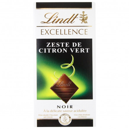 Шоколад Lindt Excellence темний з цедрою лайму 100г