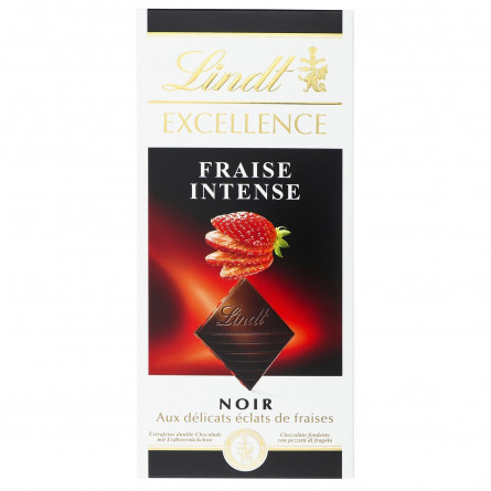 Шоколад темний Lindt Excellence зі смаком полуниці 100г
