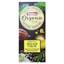 Шоколад Organic чорний 70% какао з оливковою олією і сіллю Torras 100г mini slide 1