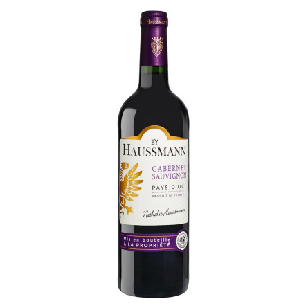 Вино Haussmann Cabernet Sauvignon червоне сухе 13,5% 0,75л slide 1