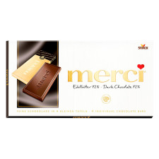 Шоколад чорний Merci 100г mini slide 1