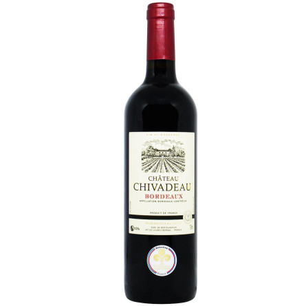 Вино Chateau Chivadeau Bordeaux красное сухое 13% 0,75л