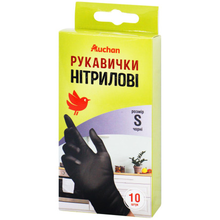 АШАН RB/РУКАВИЦІ НІТРИЛ S 10ШТ