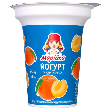 Йогурт Марійка Персик-абрикос 4% 260г