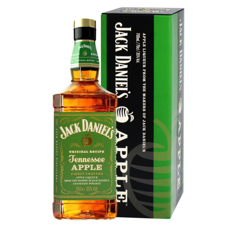 Напій алкогольний на основі віскі Jack Daniel’s Apple 35% 0,7л вметалевій коробці slide 1