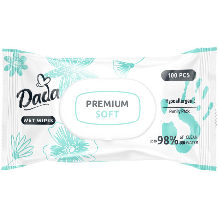 "Вологі серветки для дітей ""Dada Premium Soft"" 100 шт.клапан"