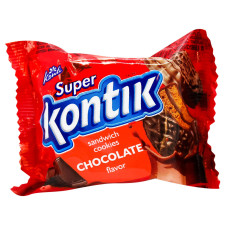 Печиво-сендвіч Konti Super Kontik шоколадний смак 45г mini slide 1