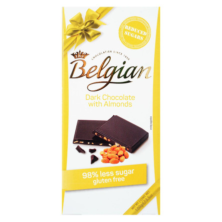 Шоколад чорний Belgian з мигдалем 100г