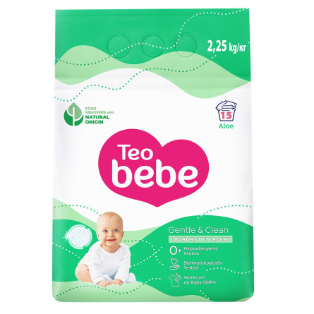 Стиральный порошок Teo Bebe Gentle&Clean Aloe 2,25кг