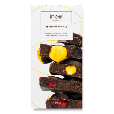 Шоколад чорний «Лавка Традицій» Ineo products з вишнею та фундуком