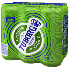 Пиво Tuborg Green светлое 4,6% 0,5л 6шт mini slide 1