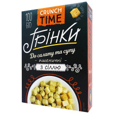 Грінки Crunch Time пшеничні з сіллю 100г mini slide 1