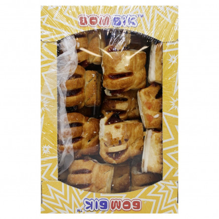 Печиво Бом-бік Шалене з полуничним смаком листкове 400г