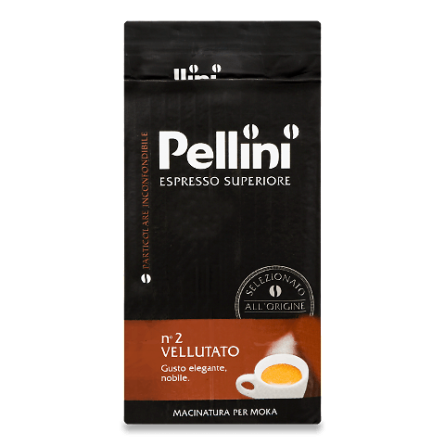 Кава мелена Pellini Vellutato№2 натуральна смажена