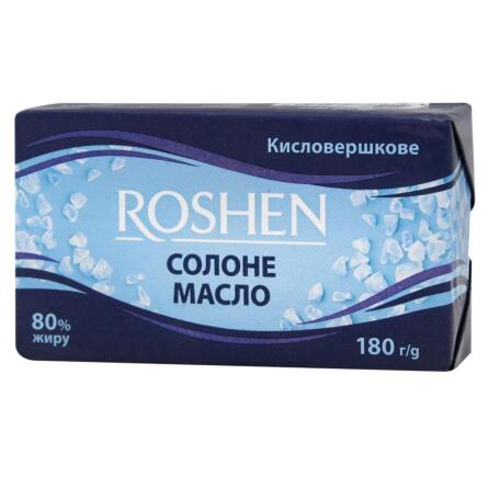 Масло Roshen соленое кислосливочное 80% 180г