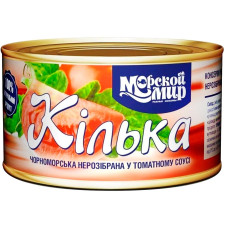 Кілька Морской Мир чорноморська нерозібрана в томатному соусі 240г mini slide 1