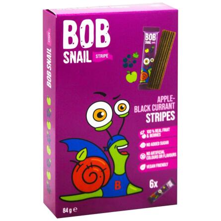 Цукерки Bob Snail яблучно-чорносмородиновий страйп 84г