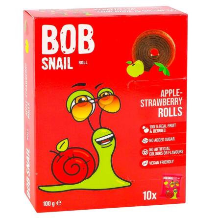 Цукерки Bob Snail яблуко-полуниця 100г