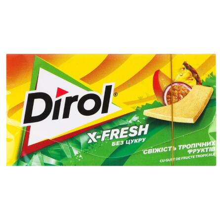 Жувальна гумка Dirol X-Fresh свіжість тропічних фруктів 13,5г