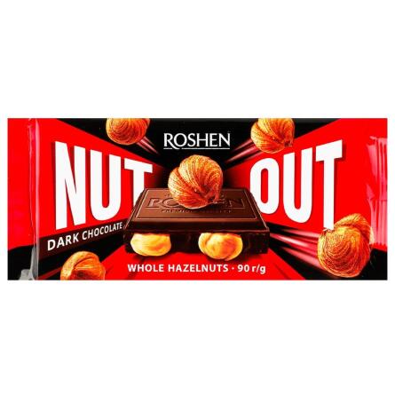 Шоколад чорний Roshen Nut з цілим фундуком 90г