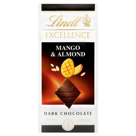 Шоколад чорний Lindt Excellence зі шматочками манго та мигдалю 100г