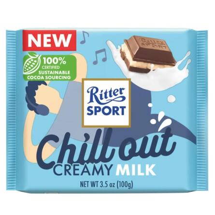 Шоколад молочный Ritter Sport Chill Out со сливочной начинкой 100г